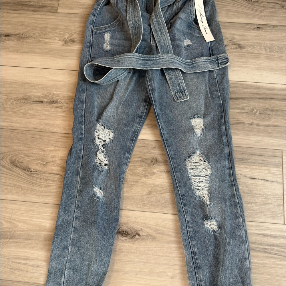 Highway Jeans Distressed Blue Jeans